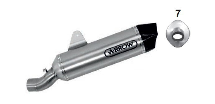 Arrow Race-Tech Titanium Silencer with Carbon End Cap - BMW R1200GS/GS Adventure 2013-18