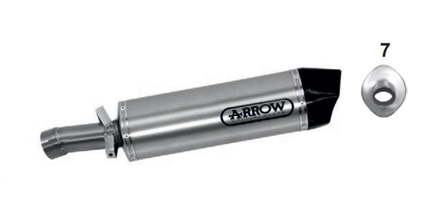 Arrow Maxi Race-Tech Aluminum Silencer with Carbon End Cap - BMW R1200RT 2014-16