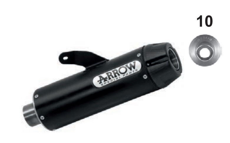 Arrow Jet-Race Titanium Silencer with Carbon End Cap - 2020 Yamaha Tracer 700