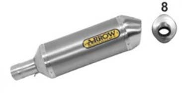 Arrow Race-Tech Aluminum Silencer with carby end cap- Suzuki SV650 (2021-2022)