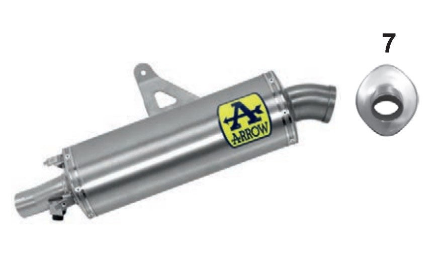 Arrow Maxi Race-Tech Approved Aluminum Silencer - 2020 Honda CRF1100L Africa Twin/Adventure Sports