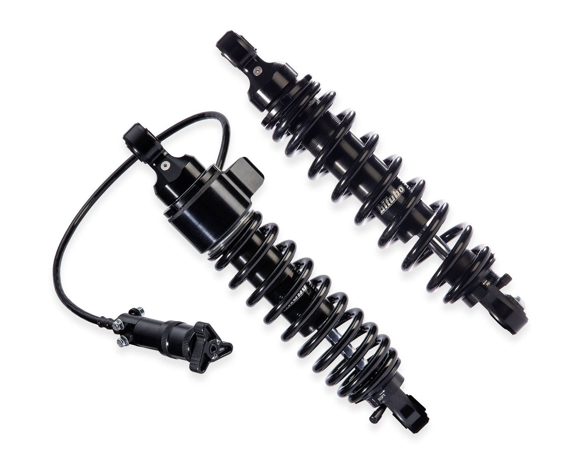 12.85in Bitubo WME22V3 Rear Shock Set Black w/ Remote Adjustable Preload H - D Touring (14 - 20)