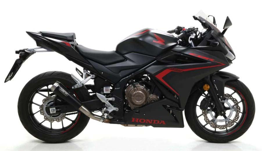 Arrow Race-Tech Aluminum &quot;Dark&quot; Silencer - 2019-2020 Honda CBR 500 R