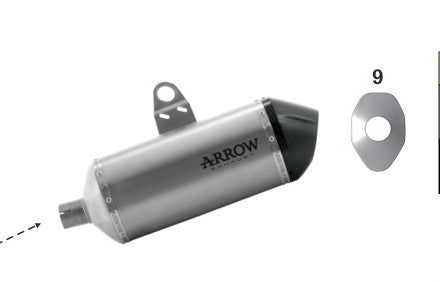 Arrow Maxi Race -  Sonora Titanium Silencer With Carbon End Cap- 2020 - 2021 Suzuki V-Strom 1050