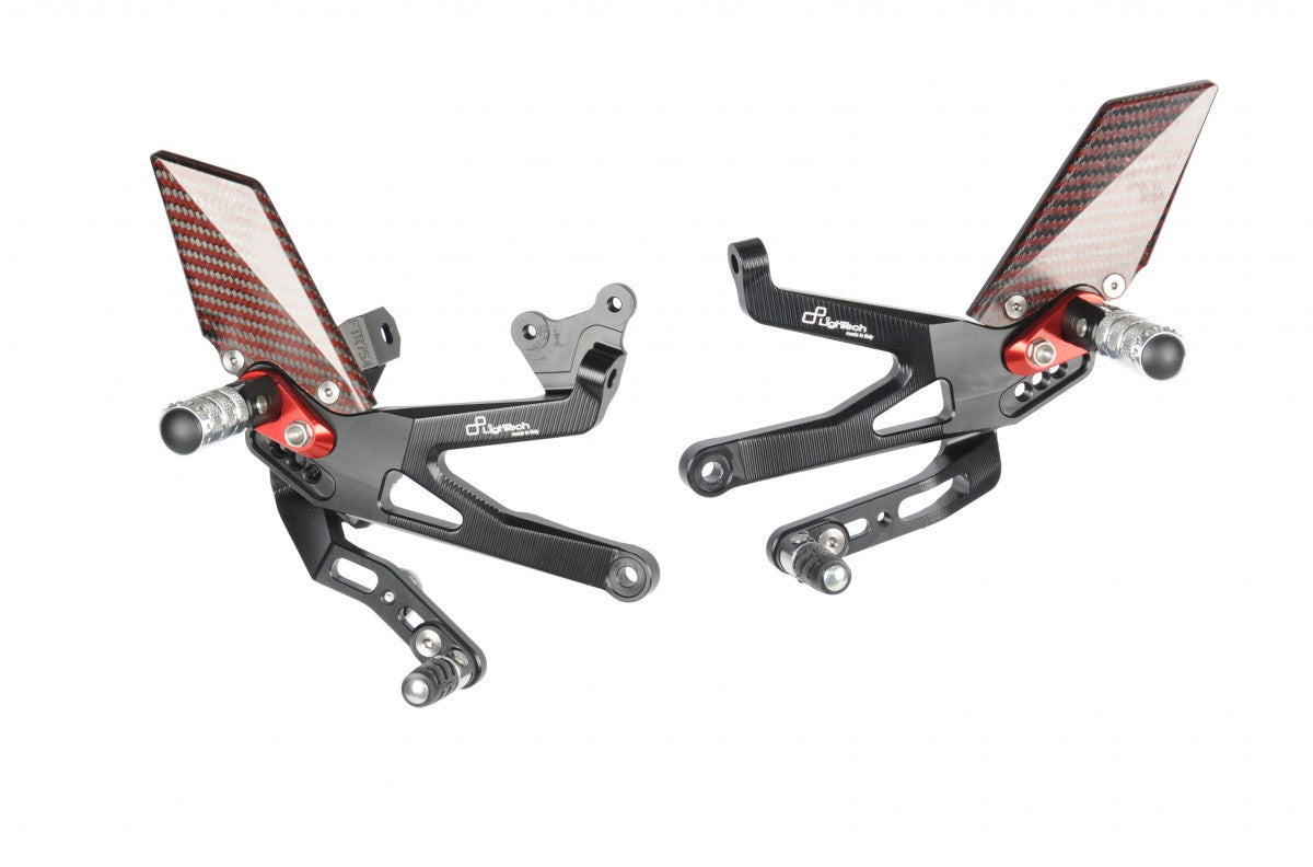 LighTech &#39;Track System&#39; Adjustable Rearsets R Version (GP Shift )  -  2012-2017 Ducati Panigale 899 / 959 / 1199 / 1299