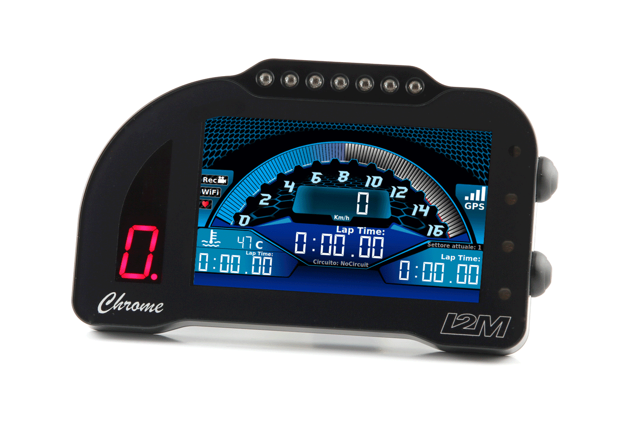 i2M Chrome PRO2 5&quot; Full Color LCD Dash &amp; GPS Lap Timer - Plug &amp; Play -  Honda, Kawasaki, Suzuki, Yamaha, Ducati, MV Agusta, Aprilia, BMW